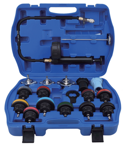 Radiator Pressure and Cooling System Tester /Refilling System inluded /18 pcs